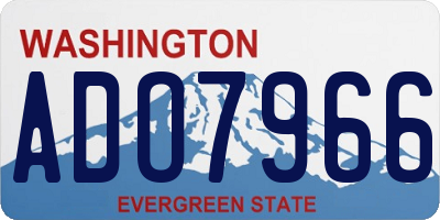 WA license plate ADO7966