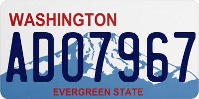 WA license plate ADO7967