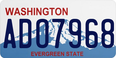 WA license plate ADO7968