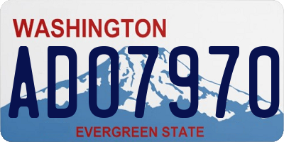 WA license plate ADO7970