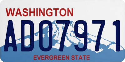 WA license plate ADO7971