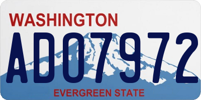 WA license plate ADO7972