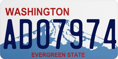 WA license plate ADO7974