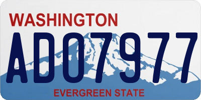 WA license plate ADO7977