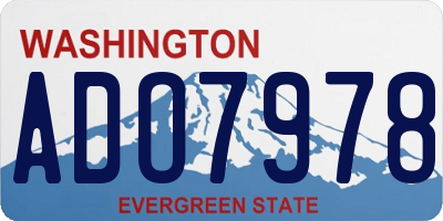WA license plate ADO7978