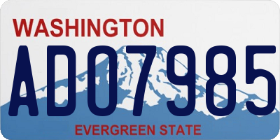 WA license plate ADO7985
