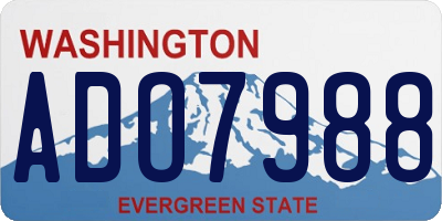 WA license plate ADO7988