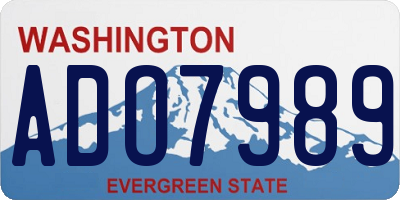 WA license plate ADO7989