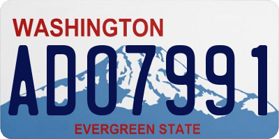 WA license plate ADO7991