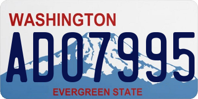 WA license plate ADO7995