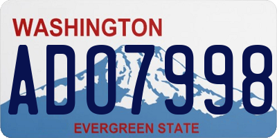WA license plate ADO7998