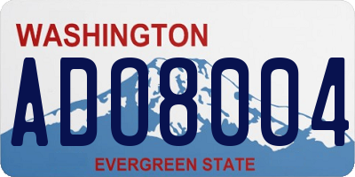 WA license plate ADO8004