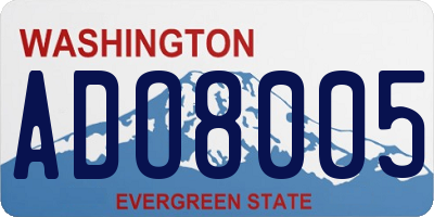WA license plate ADO8005