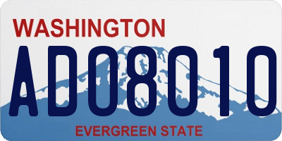 WA license plate ADO8010
