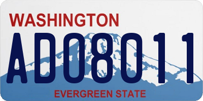 WA license plate ADO8011