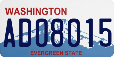 WA license plate ADO8015
