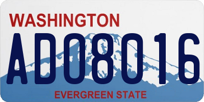 WA license plate ADO8016