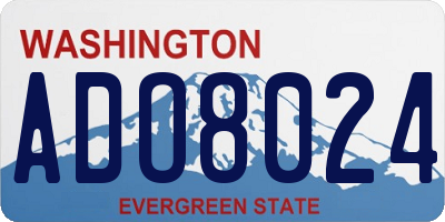 WA license plate ADO8024
