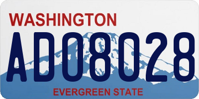 WA license plate ADO8028