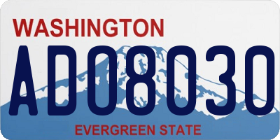 WA license plate ADO8030