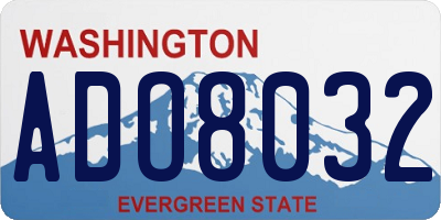 WA license plate ADO8032