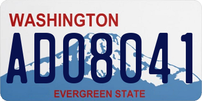 WA license plate ADO8041