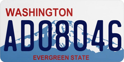 WA license plate ADO8046