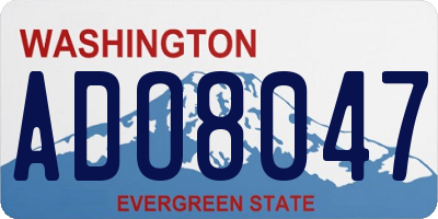 WA license plate ADO8047