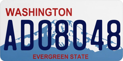 WA license plate ADO8048