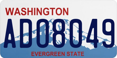 WA license plate ADO8049