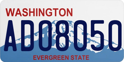 WA license plate ADO8050