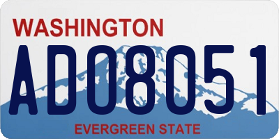 WA license plate ADO8051