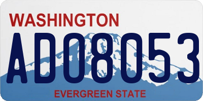 WA license plate ADO8053