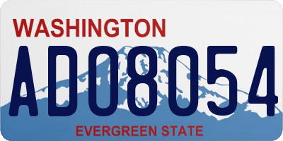 WA license plate ADO8054