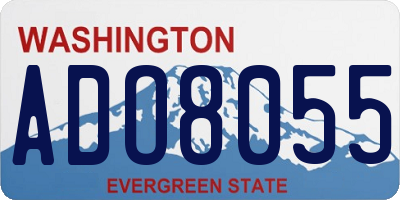 WA license plate ADO8055