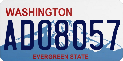 WA license plate ADO8057