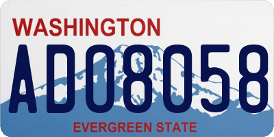 WA license plate ADO8058