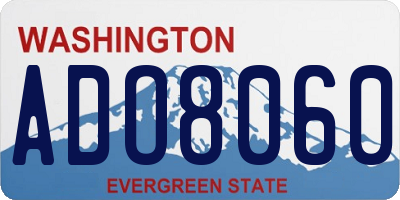 WA license plate ADO8060