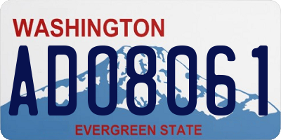 WA license plate ADO8061