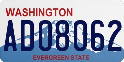 WA license plate ADO8062