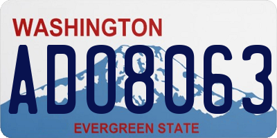 WA license plate ADO8063