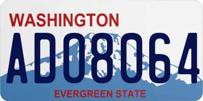 WA license plate ADO8064