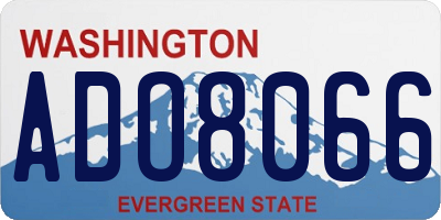 WA license plate ADO8066