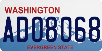 WA license plate ADO8068