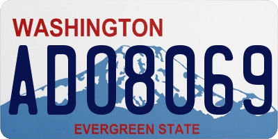 WA license plate ADO8069