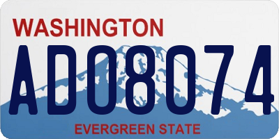 WA license plate ADO8074