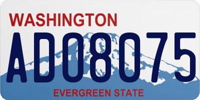 WA license plate ADO8075