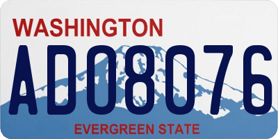 WA license plate ADO8076