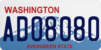 WA license plate ADO8080