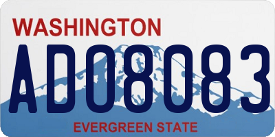 WA license plate ADO8083